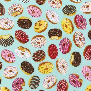 Hi Fashion Tossed Donuts Novelty Cotton Fabric