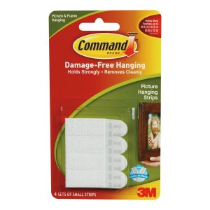 Command 1lb White Small Picture Hanging Strips 4pk