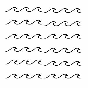 RoomMates Wall Decals Simplistic Waves