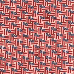 Fabric Traditions Basketweave Flags Patriotic Cotton Fabric