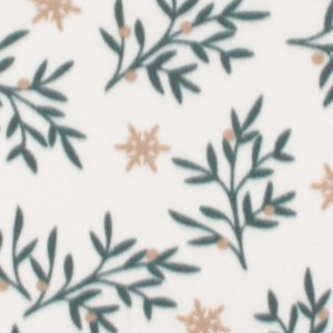 Green Mistletoe Blizzard Fleece Fabric