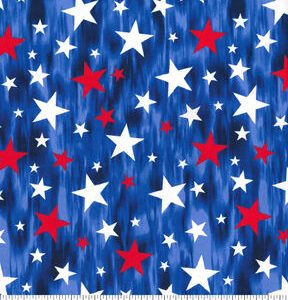Fabric Traditions Red White Stars On Blue Patriotic Cotton Fabric
