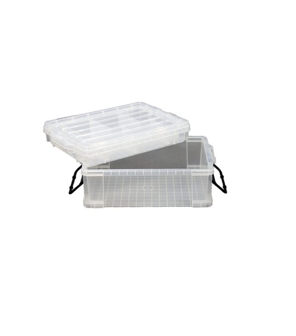 17 x 12 Stackable Durable Plastic Storage Bin With Lid by Top Notch - Image 4