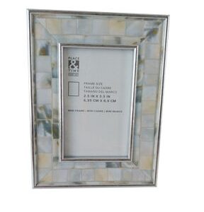 2.5 x 3.5 Mosaic Plastic Tabletop Picture Frame by Place   Time