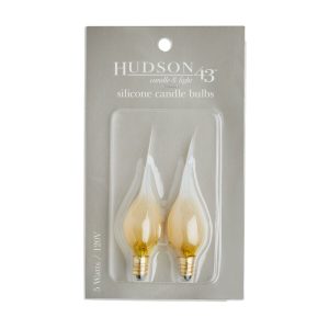 5 Watt Silicone Flamless Candle Replacement Bulbs 2pk by Hudson 43