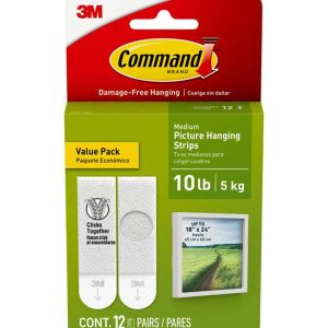 Command 10lb White Picture Hanging Strips 12pk