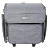 Everything Mary 18.5 Gray Collapsible Rolling Scrapbook Case