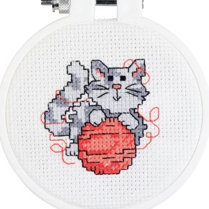 Janlynn 3 Kitten Round Counted Cross Stitch Kit