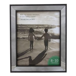 Northlight 8 x 10 Black   Silver Glass Mirror Picture Frame