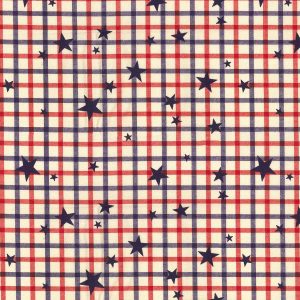 Fabric Traditions Patriotic Plaid Stars Patriotic Cotton Fabric