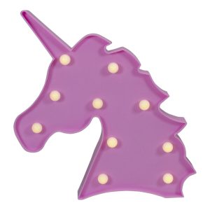 Northlight 10 LED Lighted Pink Unicorn Marquee Wall Sign