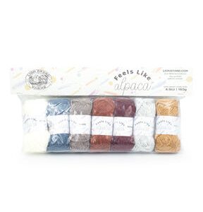 Lion Brand Feels Like Alpaca 55yds Light Weight Polyester Yarn 7 Bundle