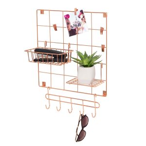 Honey Can Do 8pc Wire Wall Grid Copper