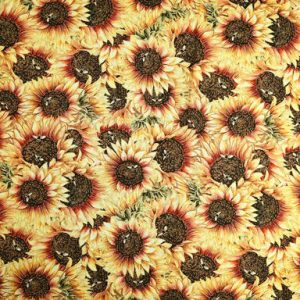 108 Yellow Sunflower Premium Cotton Fabric