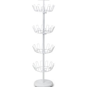 Honey Can Do 11.5 x 49 White 4 Tier Revolving Shoe Tree
