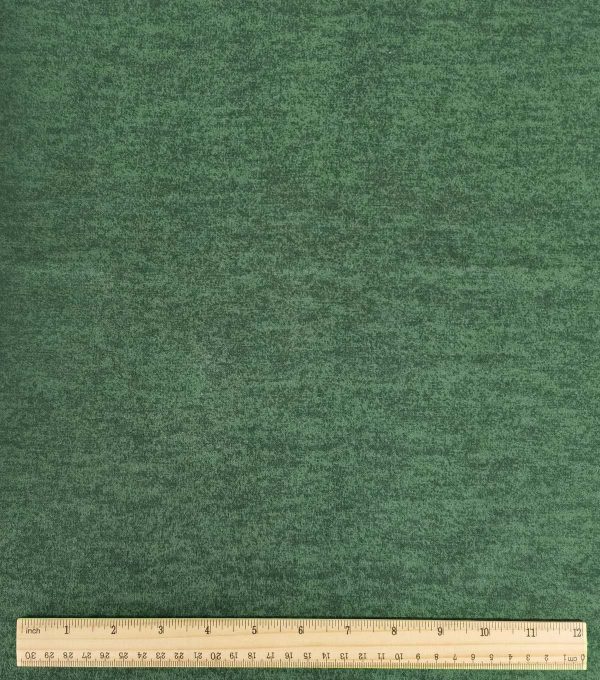 Green Heathered Luxe Flannel Fabric - Image 3