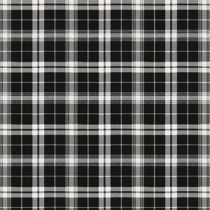 Plaid Black White 108 Wide Flannel Fabric