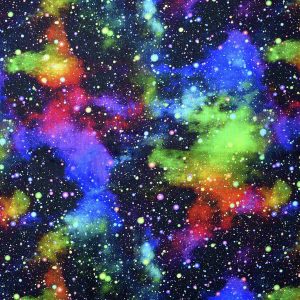 Rainbow Graffiti Novelty Print Cotton Fabric