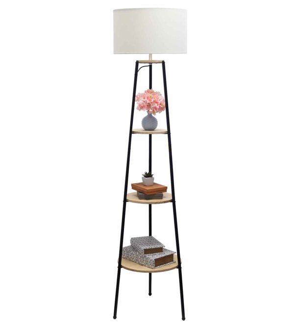 All The Rages 62.5 Shelf Floor Lamp 3 Tier With Fabric Shade - Image 8