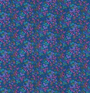 Fabric Traditions Floral on Blue Cotton Fabric by Keepsake Calico