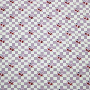 Red Cherries Checkered Super Snuggle Flannel Fabric