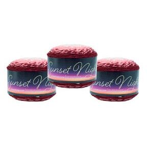 Lion Brand Sunset Nights 273yds Worsted Acrylic Yarn 3 Bundle