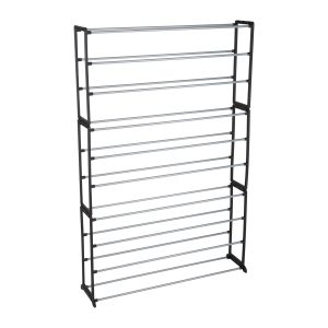 Simplify 24 Black 50 Pair Shoe Rack
