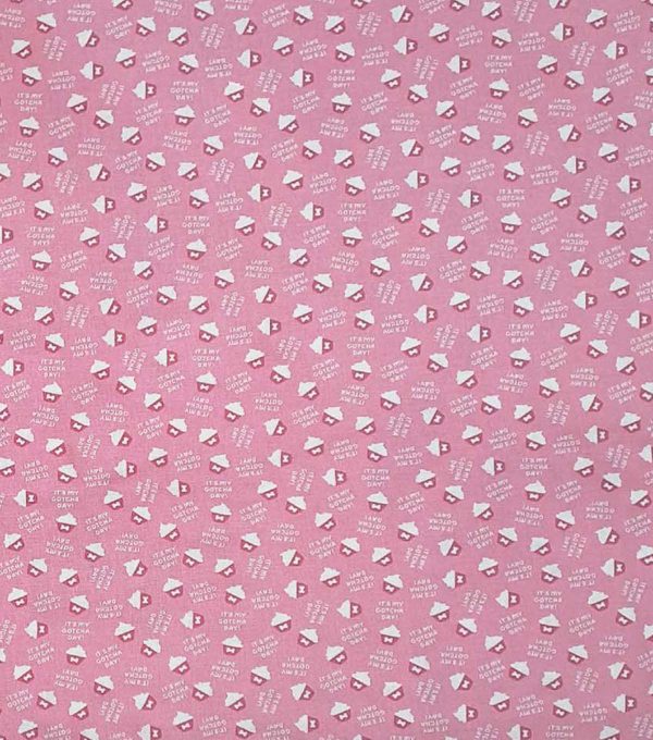 Cupcakes on Pink Novelty Cotton Fabric