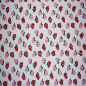Pink   Red Mini Strawberries Quilt Cotton Fabric by Quilter s Showcase
