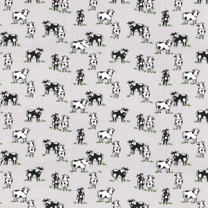 Fabric Traditions Novelty Cotton Fabric Gray Country Cows