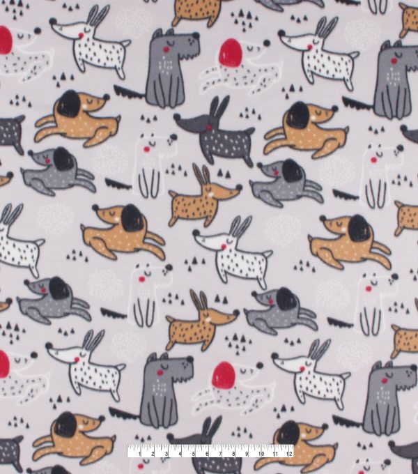 Happy Dog Blizzard Fleece Fabric - Image 4