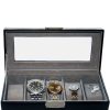 Leather Five-Slot Watch Box