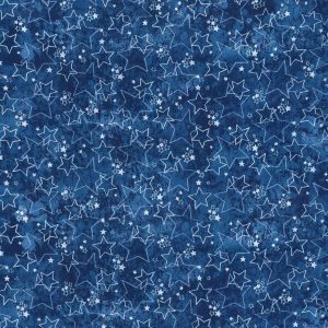 Fabric Traditions Illusions Blue Stars Blender Patriotic Cotton Fabric