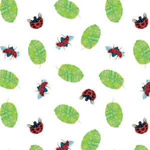 Eric Carle Ladybug With Leaf Cotton Fabric