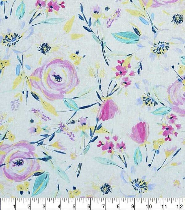 Pastel Floral Quilt Cotton Fabric by Keepsake Calico - Image 2