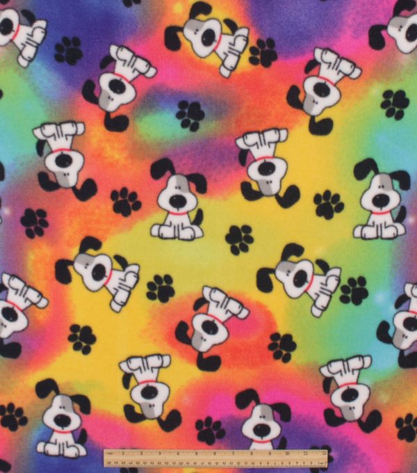 Pride Paw Prints With Dogs Anti Pill Plush Fleece Fabric - Image 2