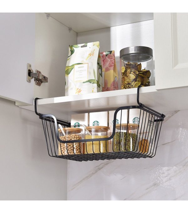 Oceanstar 14 x 10 Black Stackable Metal Wire Storage Baskets 2pk - Image 10
