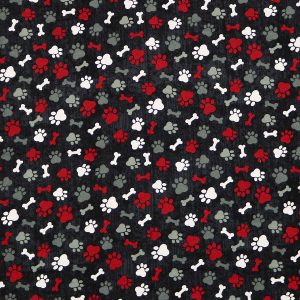 Paws   Bones Tossed Super Snuggle Flannel Fabric