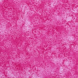Fabric Traditions Butterflies on Pink Cotton Fabric by Keepsake Calico