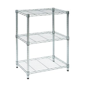 Honey Can Do 24 x 30 Chrome 3 Tier Adjustable Shelving Unit 250lbs - 1