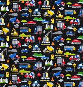 Fabric Traditions Novelty Cotton Fabric Construction On Black