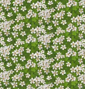 Fabric Traditions Garden Party Jasmines on Green Premium Cotton Fabric