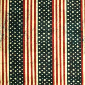 Distressed Flag Stripe Patriotic Cotton Fabric