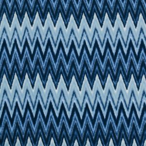 Blue Chevron Anti Pill Fleece Fabric