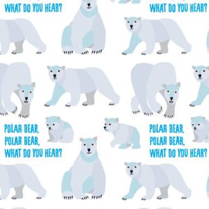 Eric Carle Polar Bear Classic Cotton Fabric