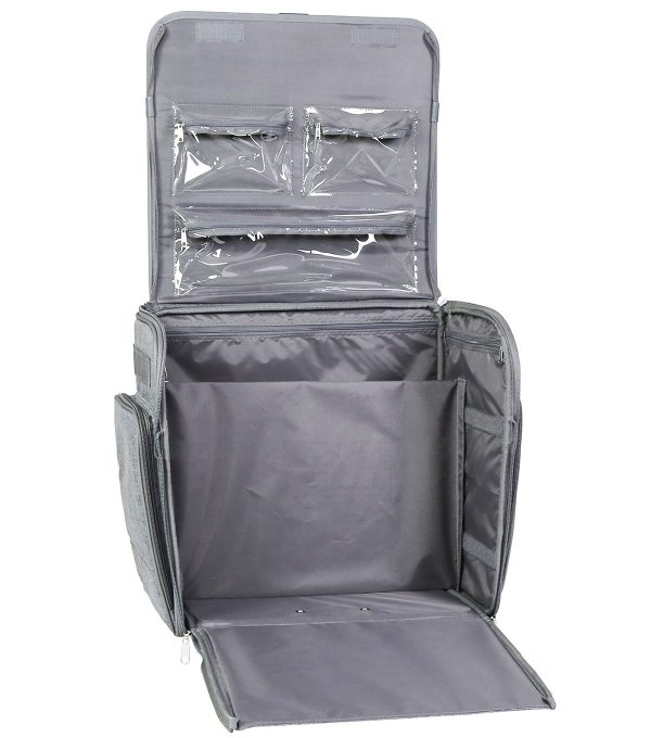 Everything Mary 18.5 Gray Collapsible Rolling Scrapbook Case - Image 4
