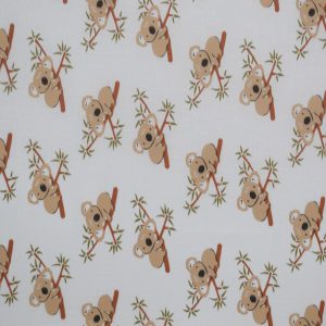 Koala on White Quilt Cotton Fabric by Quilter s Showcase
