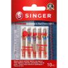 SINGER 10ct Universal Regular Ball Point Titanium Sewing Machine Needles