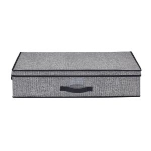 Simplify 28 x 16 Black Under the Bed Storage Box