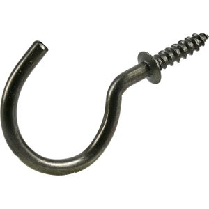 Ook 1 Antique Brass Cup Hooks 3pk